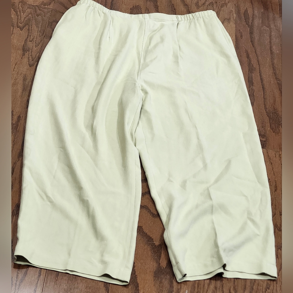 Pinapple Moon Light Yellow Or Tan 100% Silk Pants Size XL